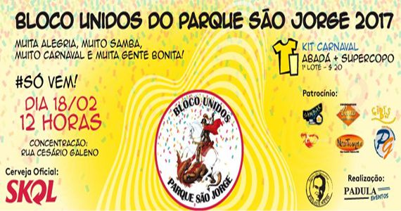  Bloco Carnavalesco Unidos do Parque São Jorge faz o seu cortejo pelas ruas do Tatuapé Eventos BaresSP 570x300 imagem