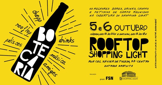 Festival Botecaria promete agitar o Rooftop do Shopping Light Eventos BaresSP 570x300 imagem