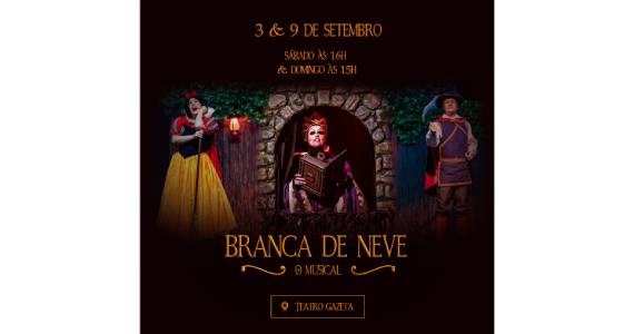 Branca de Neve - O Musical retorna ao palco do Teatro Gazeta