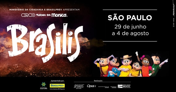 Brasilis - Um Espetáculo Circo Turma da Mônica desembarca no Teatro Opus