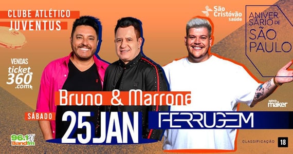 Bruno & Marrone e Ferrugem realizam show no Clube Juventus Eventos BaresSP 570x300 imagem