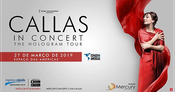 Callas in Concert - The Hologram Tour no Brasil terá apresentações no Espaço das Américas Eventos BaresSP 570x300 imagem