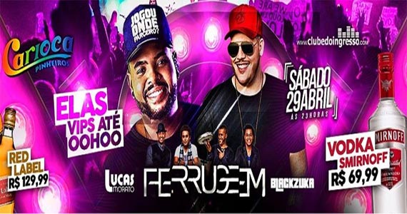 O Carioca Club em Pinheiros recebe todo o pagode e samba do Ferrugem, Lucas Morato e Blackzuka Eventos BaresSP 570x300 imagem