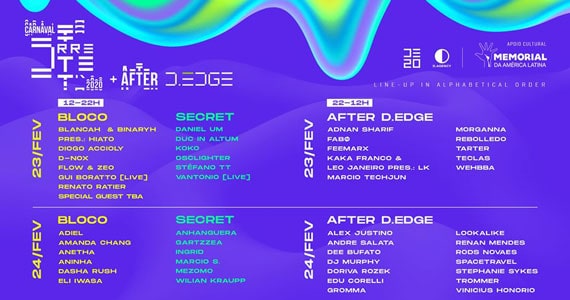 Carnaval D.Rrete 2020 agita Memorial da América Latina Carnaval D.Rrete 2020 agita Memorial da América Latina