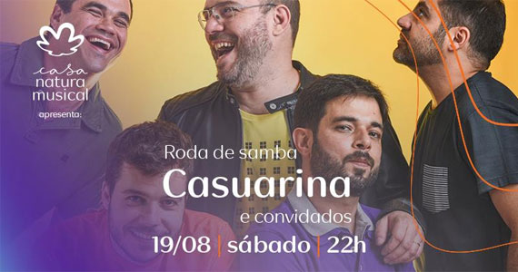 Pela primeira vez à Casa Natura Musical a roda de samba Casuarina com Mariana Aydar Eventos BaresSP 570x300 imagem