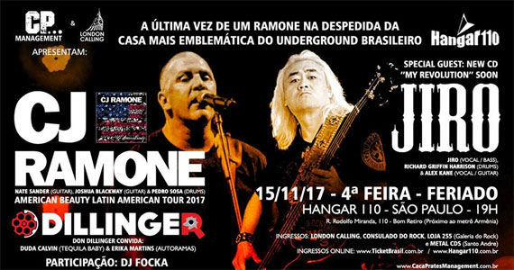 CJ Ramone vem a São Paulo promover o seu terceiro disco no Hangar 110