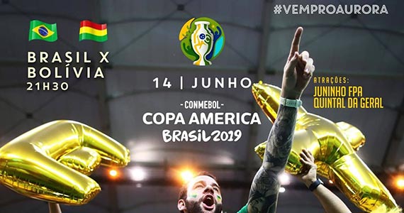 Bar Aurora exibe abertura da Copa América entre Brasil x Bolívia Eventos BaresSP 570x300 imagem