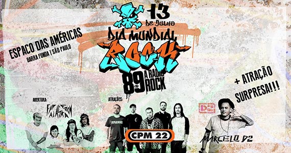 Rádio 89 rrealiza show do Dia do Rock com CP22, Marcelo D2 e mais Eventos BaresSP 570x300 imagem