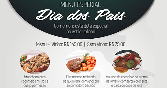 Para comemorar o Dia dos Pais, restaurantes La Pasta Gialla têm menu especial Eventos BaresSP 570x300 imagem