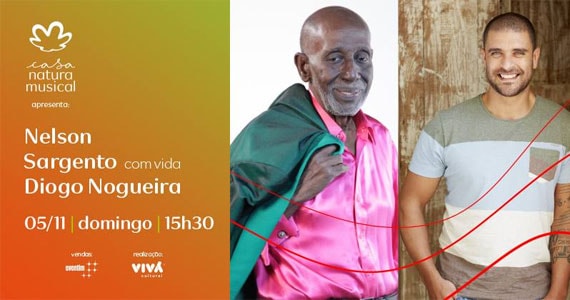 Diogo Nogueira faz roda de samba com Nelson Sargento na Casa Natura Musical Eventos BaresSP 570x300 imagem