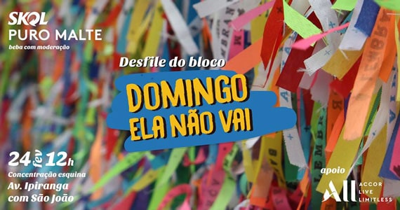 Bloco Domingo Ela Não Vai agita o Carnaval de rua em São Paulo Eventos BaresSP 570x300 imagem
