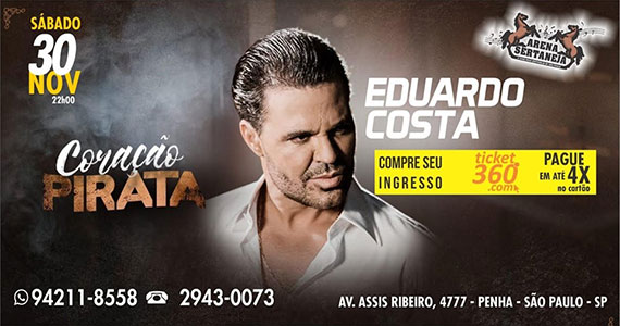 Eduardo Costa anima público na Arena Sertanejo Eventos BaresSP 570x300 imagem