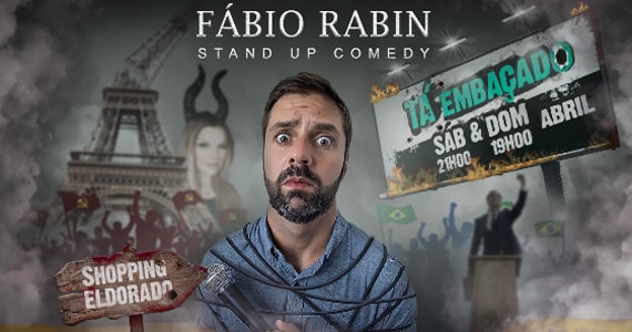 Stand Up Tá Embaçado de Fábio Rabin estremece o Teatro das Artes com altas gargalhadas Eventos BaresSP 570x300 imagem