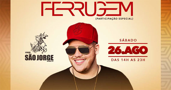 Show do cantor Ferrugem agita o sábado do dia 26 de agosto na Estação São Jorge Eventos BaresSP 570x300 imagem