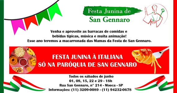Paróquia de San Gennaro realiza Festa Junina com toque italiano Eventos BaresSP 570x300 imagem