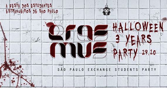 3 anos de Festa Erasmus São Paulo com uma edição tenebrosa de Halloween no Lions Nightclub 3 anos de Festa Erasmus São Paulo com uma edição tenebrosa de Halloween no Lions Nightclub