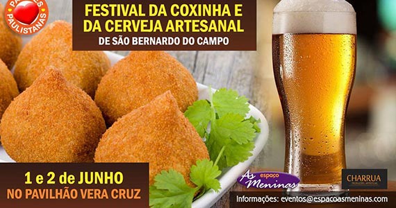 Festival da Coxinha e da Cerveja Artesanal acontece em SBC Eventos BaresSP 570x300 imagem