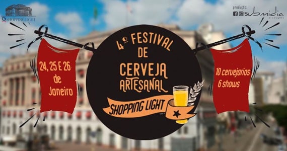 Aniversário de SP com Festival de Cerveja no Rooftop Shopping Light