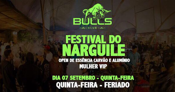Festival do Narguile com Open Fumari & Zomo e Carvão e Alumínio no Bulls Club  Eventos BaresSP 570x300 imagem