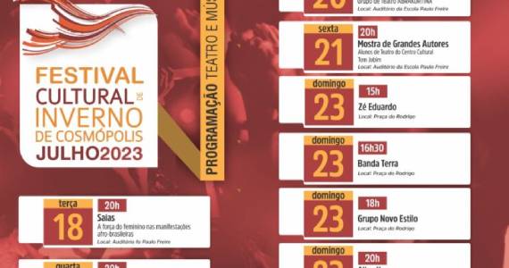 Festival Cultural de Inverno de Cosmópolis 2023