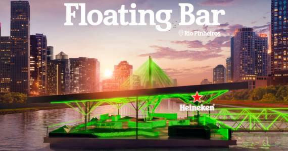 Heineken abre Bar Flutuante no Rio Pinheiros