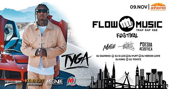 Tyga, Haikaiss e mais no Flow Music Festival
