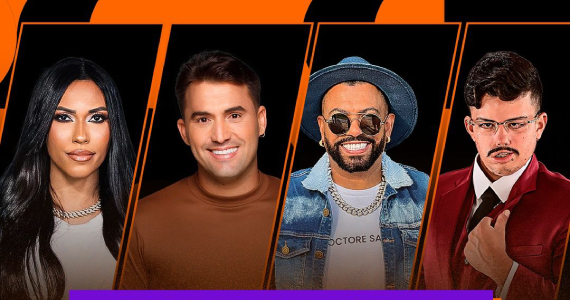 Tayrone, Silvanno Salles, Racine Neto e Symone Morena no Arena Sertaneja