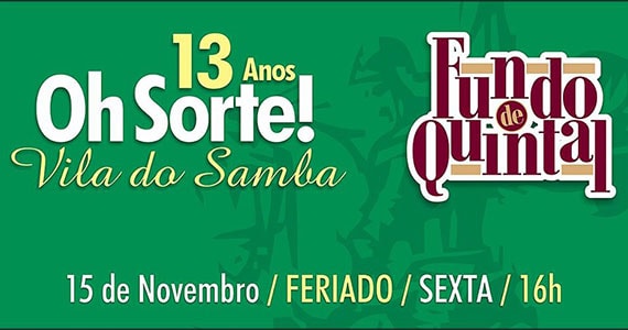 Fundo de Quintal realiza show na Vila do Samba Eventos BaresSP 570x300 imagem