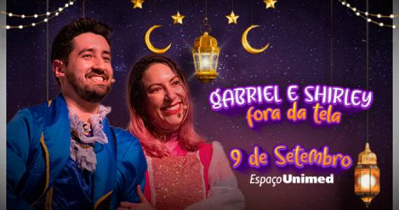 Gabriel e Shirley com o musical 