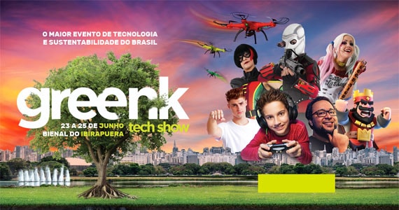 O maior evento de tecnologia e sustentabilidade do Brasil Greenk Tech Show na Bienal do Ibirapuera  Eventos BaresSP 570x300 imagem