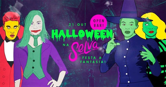 Festa de Halloween no Clube Selva com Open Bar