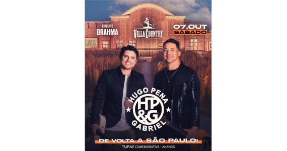 Hugo Pena & Gabriel se apresentam no palco do Villa Country