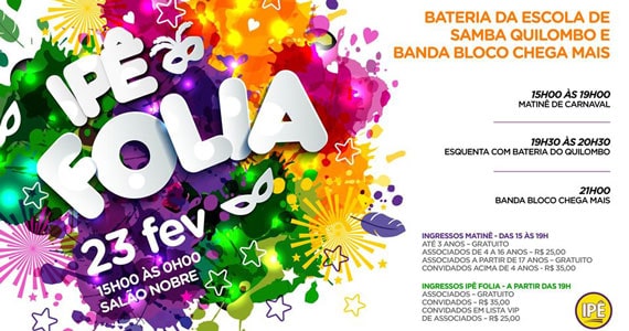Ipê Folia reúne diversas atrações para toda família no Carnaval Eventos BaresSP 570x300 imagem