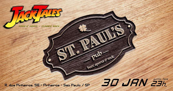 Banda JackTales traz os clássicos do rock ao St. Paul's Pub Eventos BaresSP 570x300 imagem