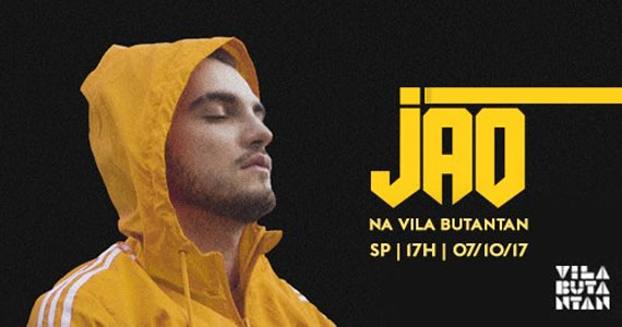 Show gratuito de Jão agita Vila Butantan, no dia 07 de outubro 