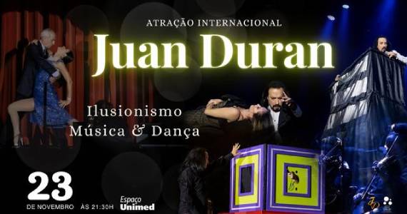Juan Duran se apresenta no Espaço Unimed