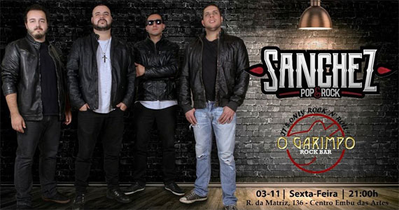 Banda Sanchez traz para o Garimpo um repertório repleto de pop rock 