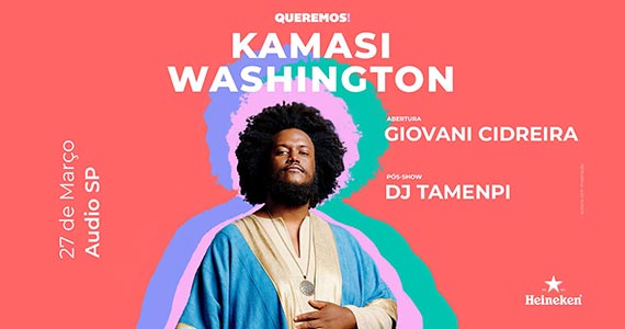 Kamasi Washington desembaca ao Brasil para show na Audio Kamasi Washington desembaca ao Brasil para show na Audio
