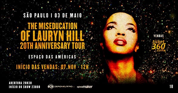 Lauryn Hill desembarca ao Brasil após seis anos em nova turnê Eventos BaresSP 570x300 imagem