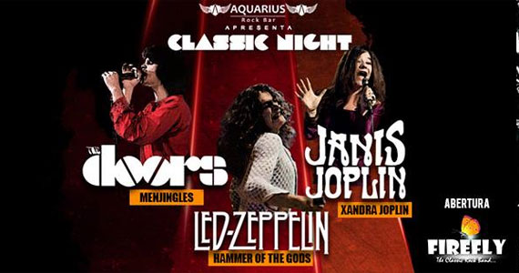 Classic rock com os sucessos de The Doors, Led Zeppelin e Janis Joplin no Aquarius Rock Bar Eventos BaresSP 570x300 imagem