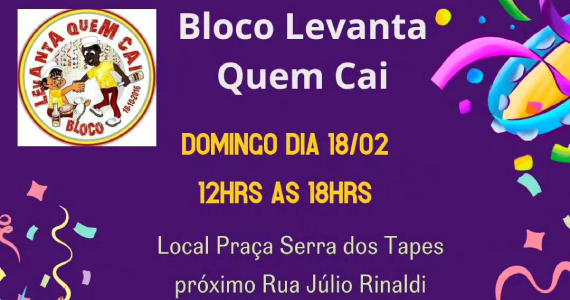 Bloco Carnavalesco Levanta Quem Cai na Praça Serra dos Tapés