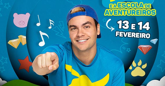 Luccas Neto e A Escola de Aventureiros no palco do Espaço das Américas Luccas Neto e A Escola de Aventureiros no palco do Espaço das Américas