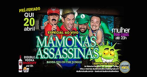 Mamonas Assassinas Cover com a banda Sex On The Jungle no Studio Rock Café Eventos BaresSP 570x300 imagem