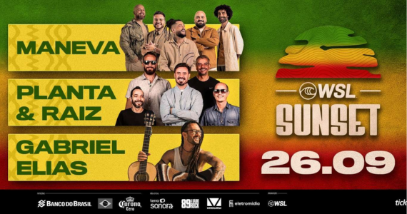 WSL Sunset Reggae reúne Maneva, Planta & Raiz e Gabriel Elias em Maresias
