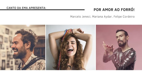 Marcelo Jeneci, Mariana Aydar e Felipe Cordeiro apresentam o show Por Amor ao Forró Eventos BaresSP 570x300 imagem