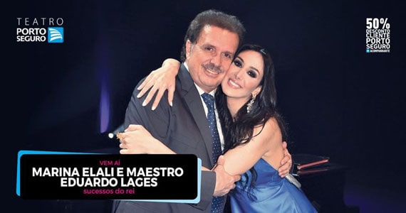 Marina Elali e Maestro Eduardo Lages no show Sucessos do Rei Eventos BaresSP 570x300 imagem