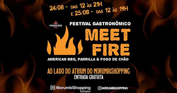 Meet Fire reúne chefs assadores no Morumbi Shopping Eventos BaresSP 570x300 imagem