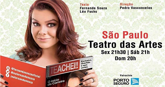 O espetáculo Meu Passado Não Me Condena com Fernanda Souza no Teatro das Artes Eventos BaresSP 570x300 imagem