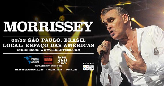 Cantor Morrissey desembarca em São Paulo e realiza show no Espaço das Américas