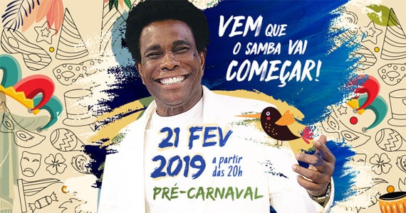 Neguinho da Beija Flor levará para o Quintal do Espeto Tatuapé o melhor do samba em festa de pré carnaval Eventos BaresSP 570x300 imagem
